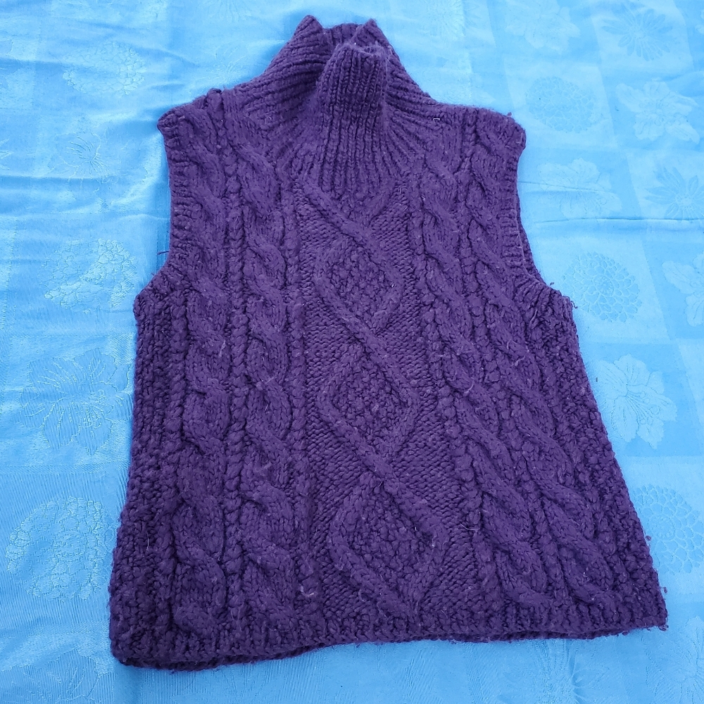 SUPRA Vintage Sweater Vest Cable Knit S